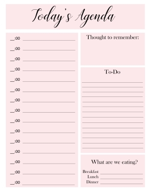 daily agenda