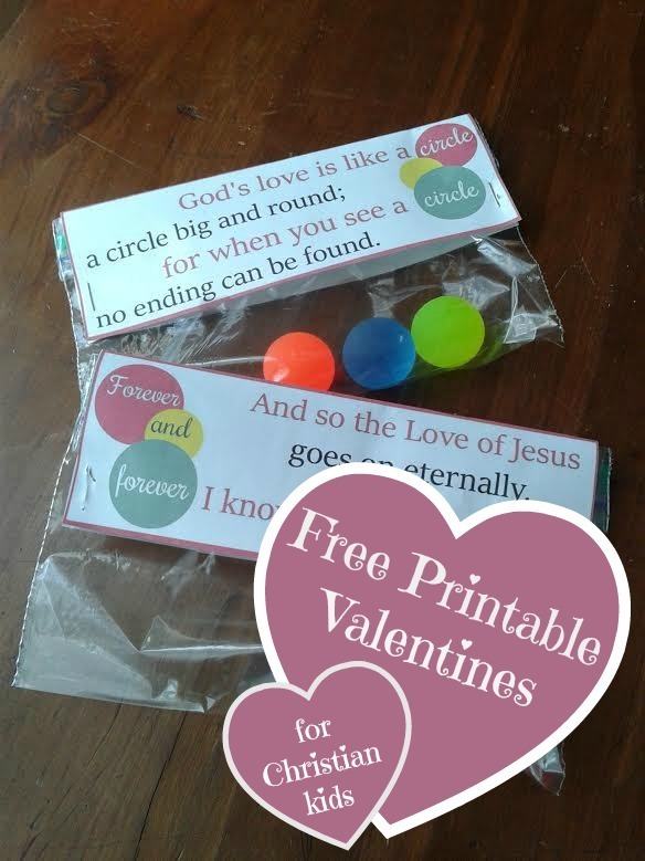 Free printable Valentines for Christian Kids - great for Sunday School or church!