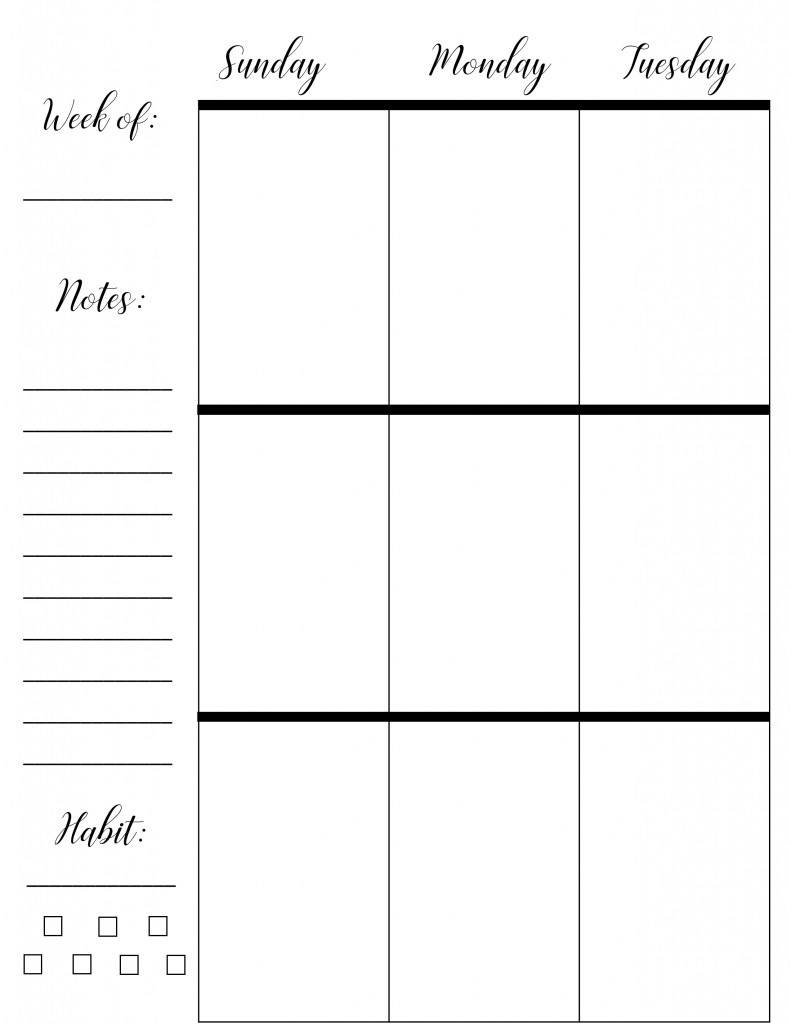 weekly planner